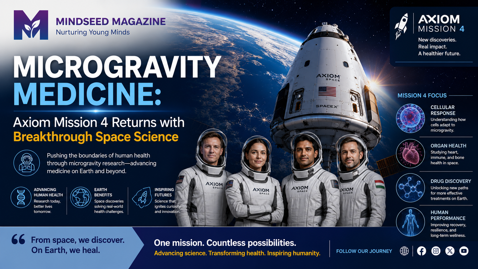 Microgravity Medicine: Axiom Mission 4 Returns with Breakthrough Space Science